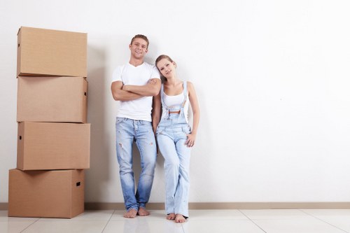 Moving team helping with a flat relocation in Hackney