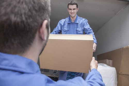 Removal team preparing for a house move in Hackney