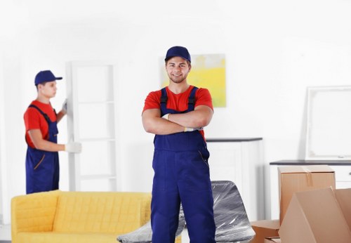 Removal team helping with a local move in Hackney