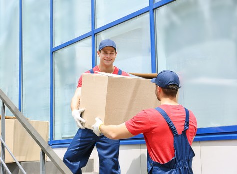 House removal van and movers supporting a residential move in Hackney
