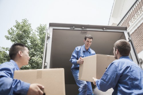 Hackney moving truck arranged for residential and commercial transport