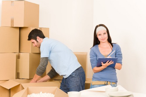 Careful handling of household items during a Hackney move