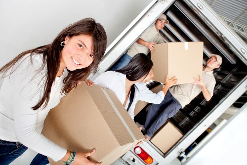 Professional man and van moving service for local transport