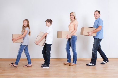 Loading furniture into a moving van safely